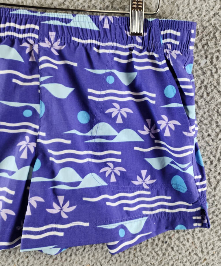 COLUMBIA Sandy River II Printed Mid-rise Shorts Women's S Purple Lotus Pull On~