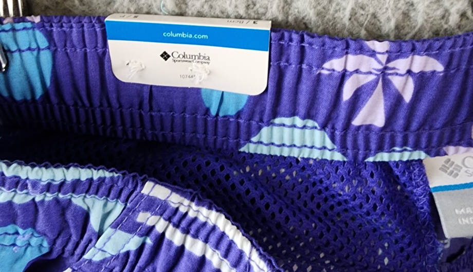 COLUMBIA Sandy River II Printed Mid-rise Shorts Women's S Purple Lotus Pull On~