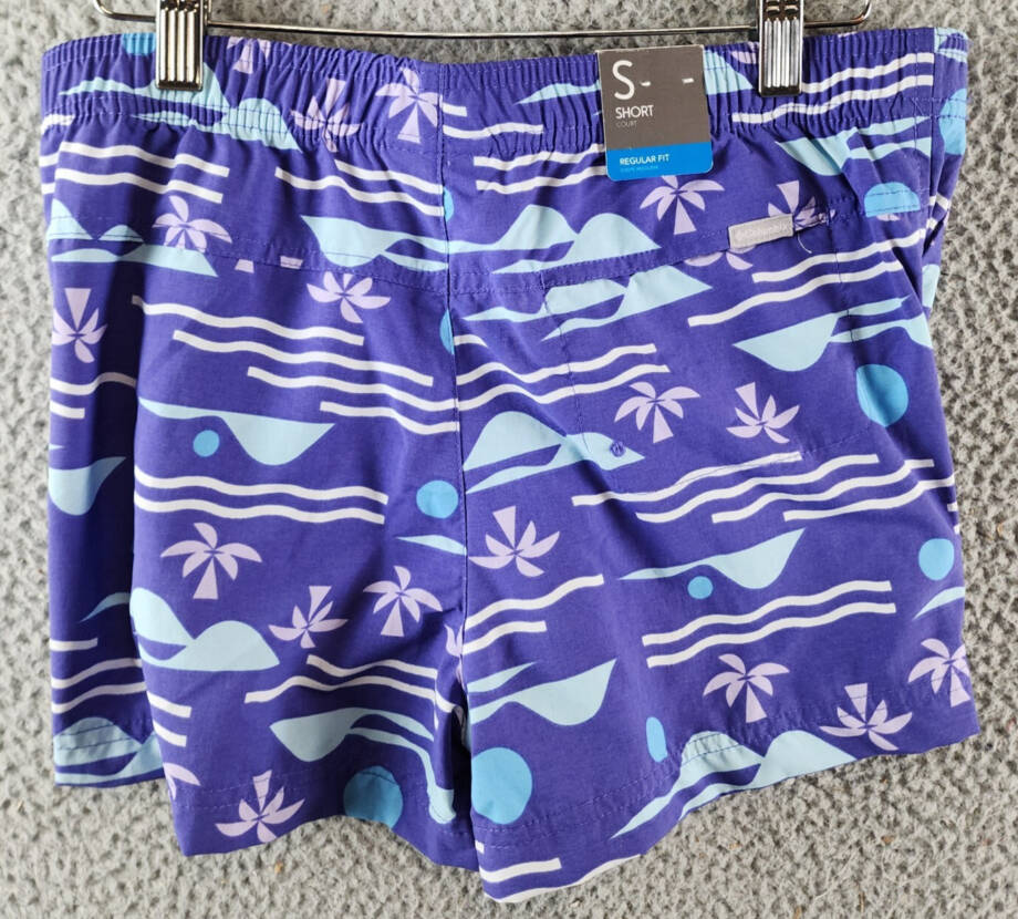 COLUMBIA Sandy River II Printed Mid-rise Shorts Women's S Purple Lotus Pull On~