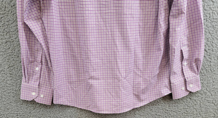 Tayion Collection Slim-Fit Plaid Dress Shirt Men's 32/33 (15-15.5) Purple Multi