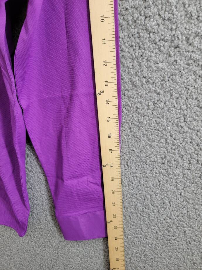 Tayion Collection Slim-Fit Gold Trim Dress Shirt Men's L 16-16.5 32-33 Purple