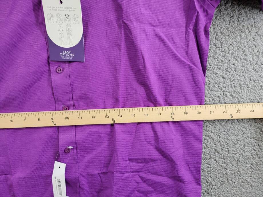 Tayion Collection Slim-Fit Gold Trim Dress Shirt Men's L 16-16.5 32-33 Purple