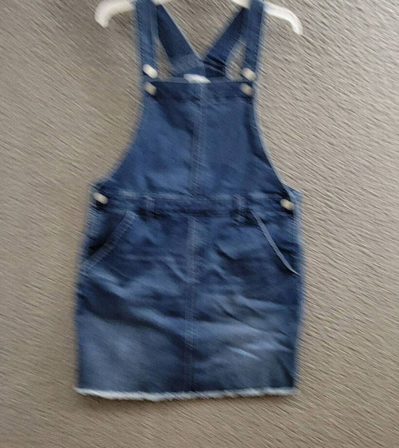 Epic Threads Linaria Skirtall Big Girls 16 Dark Blue Denim Pockets Button Strap