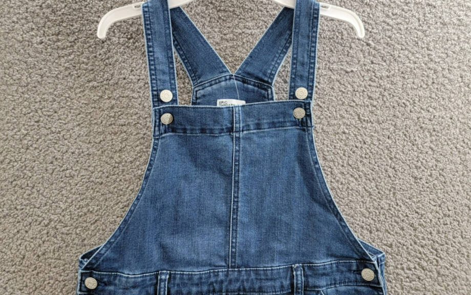 Epic Threads Linaria Skirtall Big Girls 16 Dark Blue Denim Pockets Button Strap