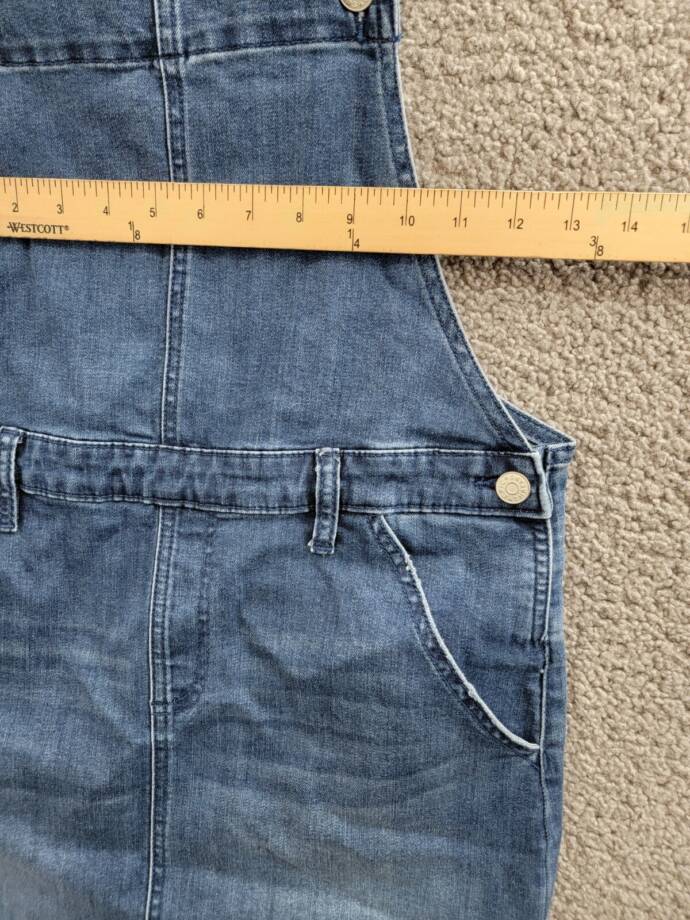 Epic Threads Linaria Skirtall Big Girls 16 Dark Blue Denim Pockets Button Strap