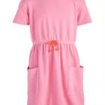Epic Threads French Terry Dress Girls L 14-16 Pop Pink Drawstring Waist Pullover