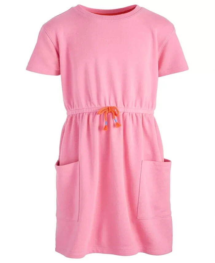 Epic Threads French Terry Dress Girls L 14-16 Pop Pink Drawstring Waist Pullover