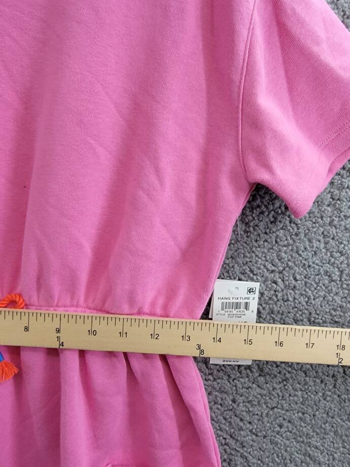 Epic Threads French Terry Dress Girls L 14-16 Pop Pink Drawstring Waist Pullover