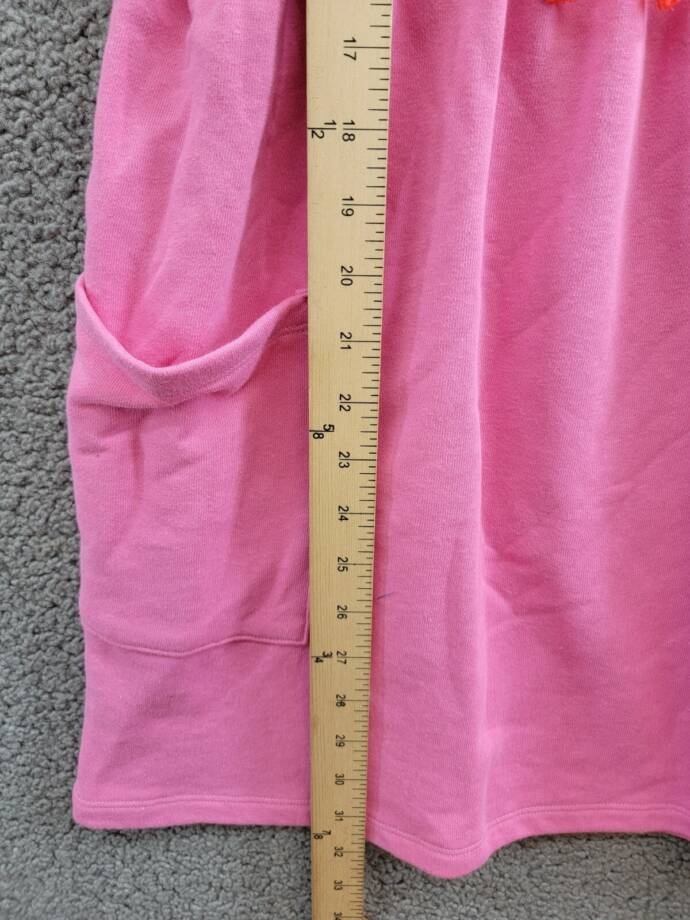 Epic Threads French Terry Dress Girls L 14-16 Pop Pink Drawstring Waist Pullover