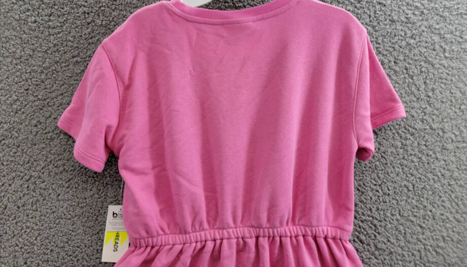 Epic Threads French Terry Dress Girls L 14-16 Pop Pink Drawstring Waist Pullover