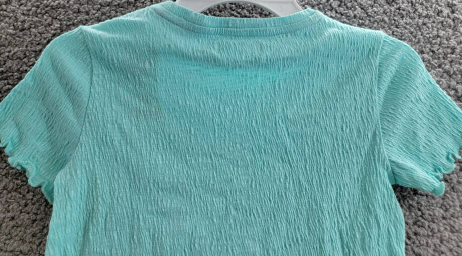 Epic Threads Solid-Color Textured T-Shirt Little Girls 6X Refreshing Teal S/S