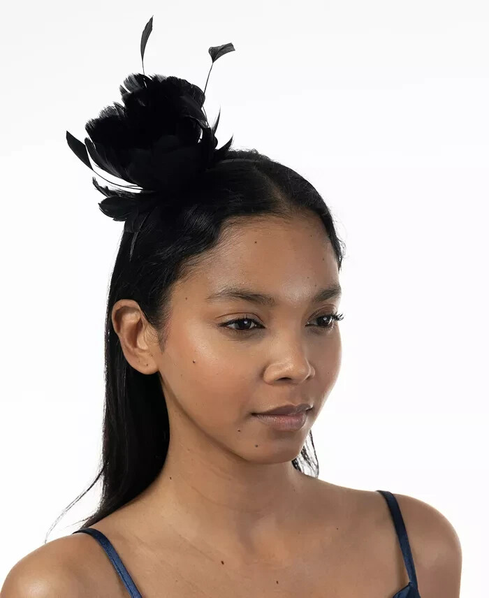Bellissima Millinery Collection Large Flower & Feather Fascinator Women's O/S