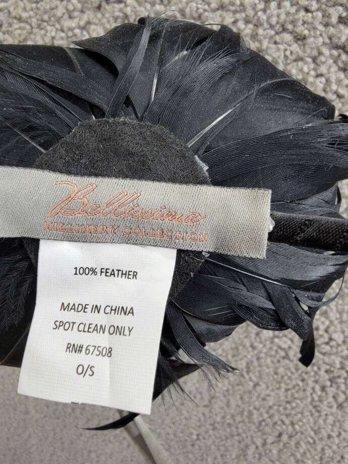 Bellissima Millinery Collection Large Flower & Feather Fascinator Women's O/S