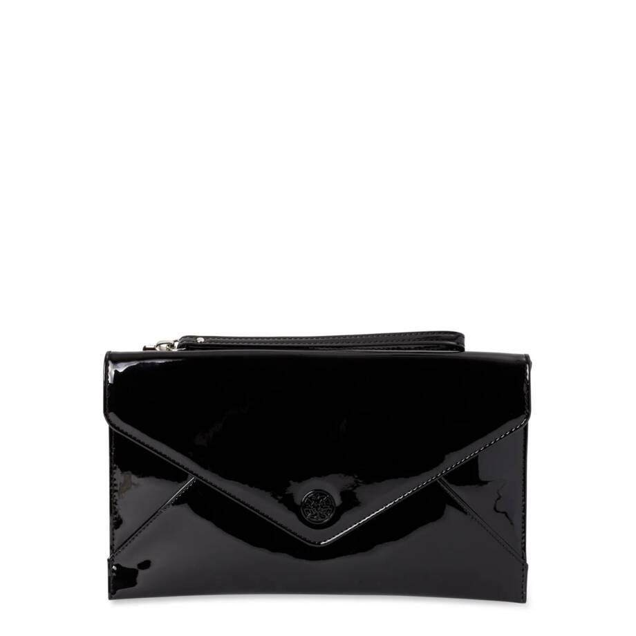 Circus by Sam Edelman Canyon Envelope Patent Clutch Women's O/S Black Magnetic