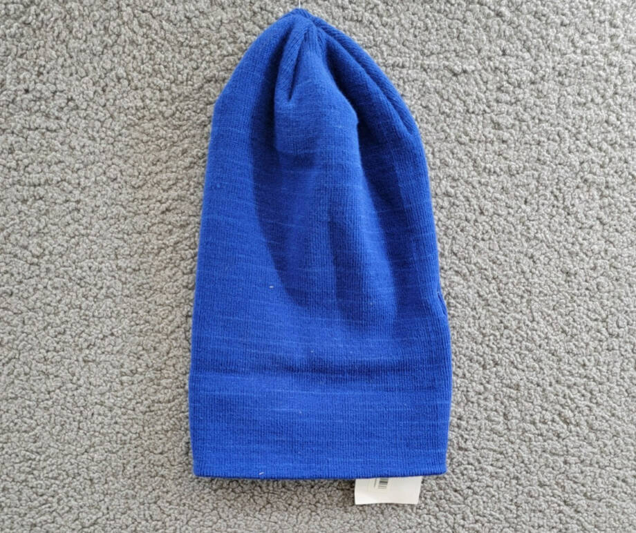 Calvin Klein Foldover-Cuff Double-Layered Beanie Women's One Size Blue Solid