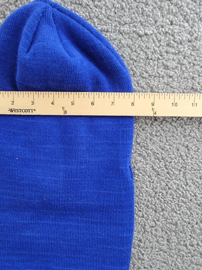 Calvin Klein Foldover-Cuff Double-Layered Beanie Women's One Size Blue Solid