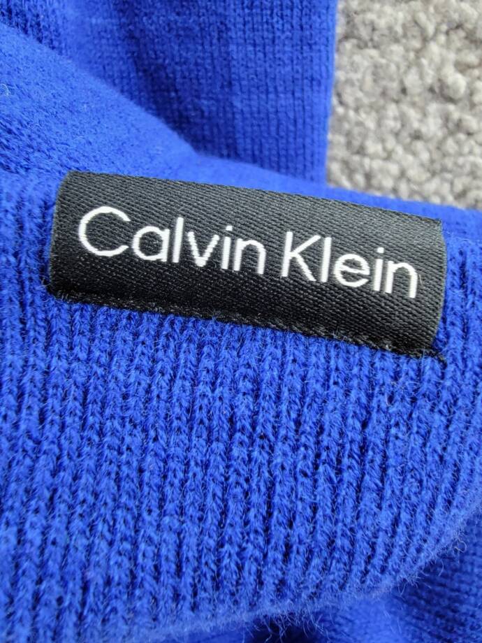 Calvin Klein Foldover-Cuff Double-Layered Beanie Women's One Size Blue Solid