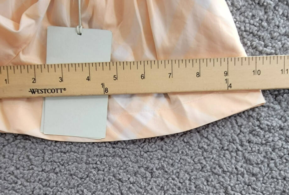 Burberry Marcy Check Shorts Big Girls 12M Pastel Peach Elastic Waist Pull On