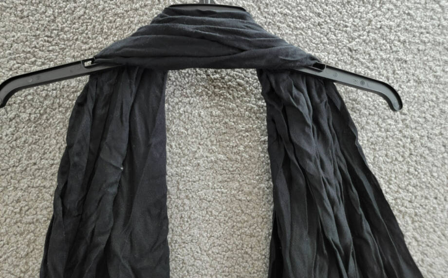 Calvin Klein Solid Pashmina Scarf Women's One Size Black Fringe Hem