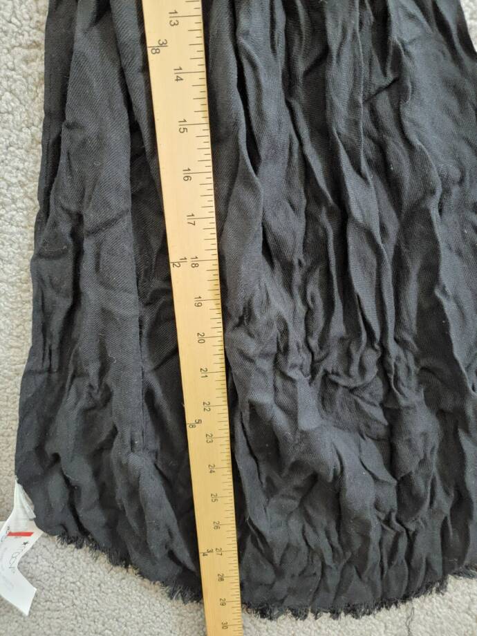Calvin Klein Solid Pashmina Scarf Women's One Size Black Fringe Hem