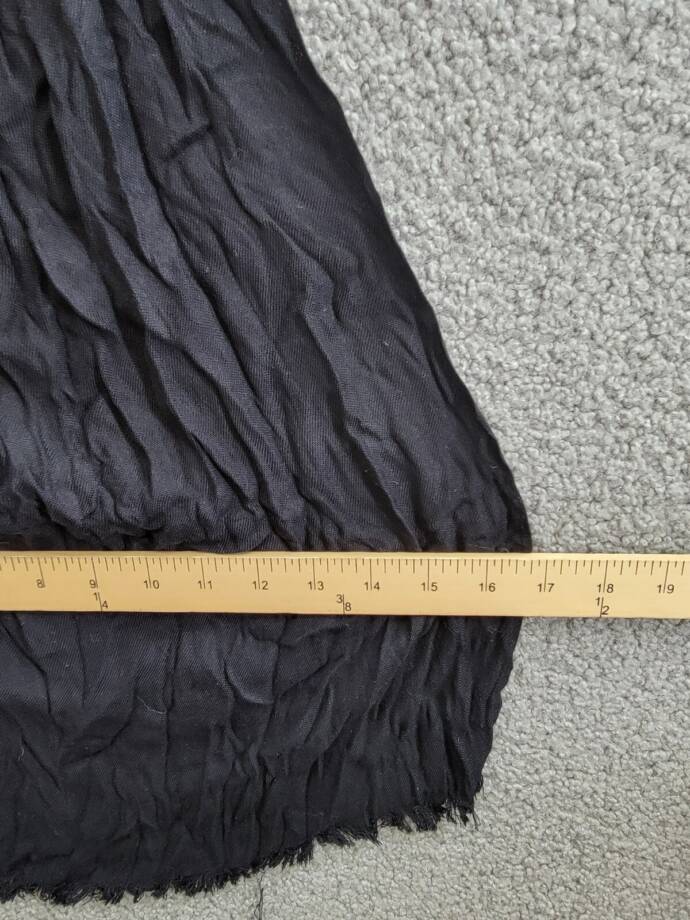 Calvin Klein Solid Pashmina Scarf Women's One Size Black Fringe Hem