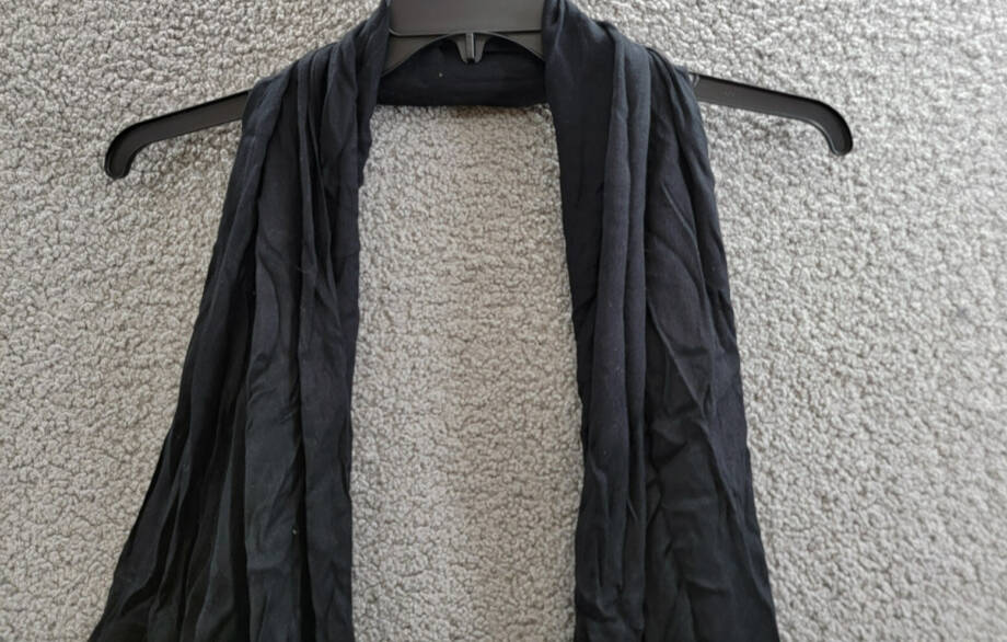 Calvin Klein Solid Pashmina Scarf Women's One Size Black Fringe Hem
