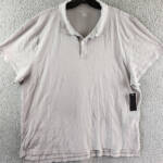 The Men's Store at Bloomingdale's Slub Polo Shirt Men's XXL Gray Short Sleeve