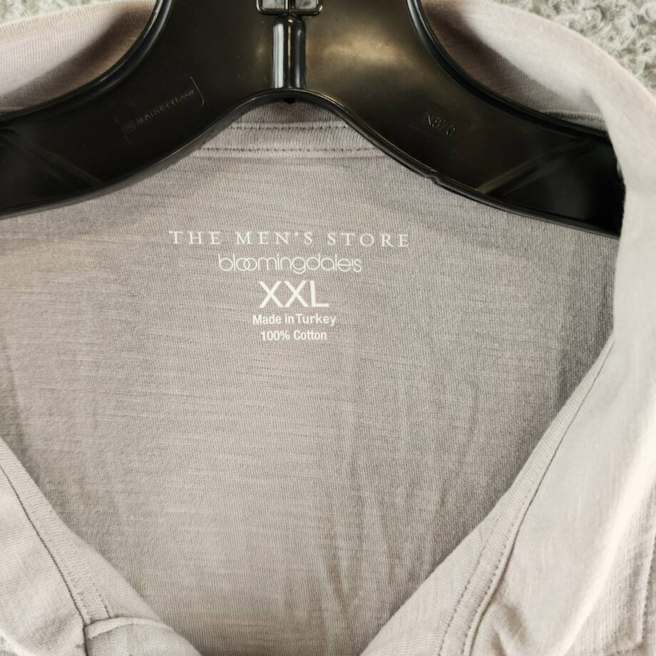 The Men's Store at Bloomingdale's Slub Polo Shirt Men's XXL Gray Short Sleeve