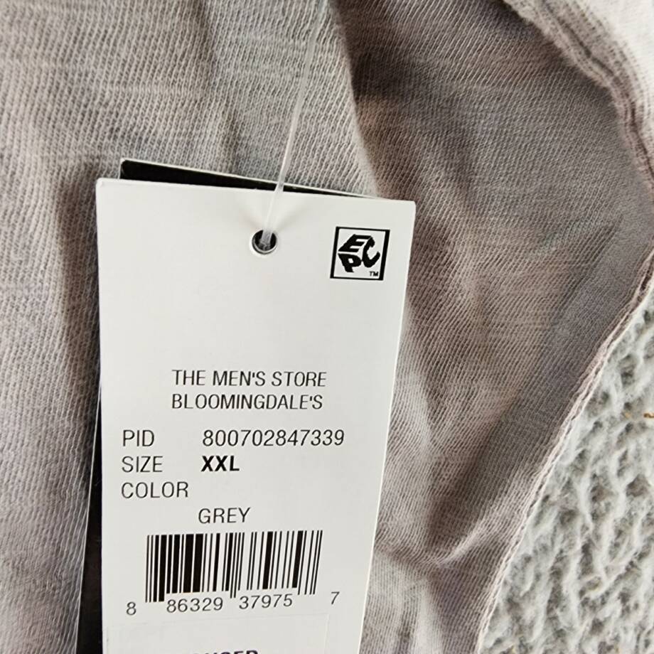The Men's Store at Bloomingdale's Slub Polo Shirt Men's XXL Gray Short Sleeve