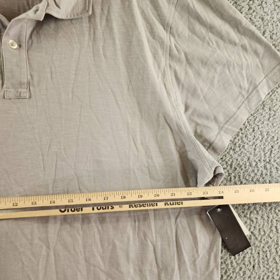 The Men's Store at Bloomingdale's Slub Polo Shirt Men's XXL Gray Short Sleeve