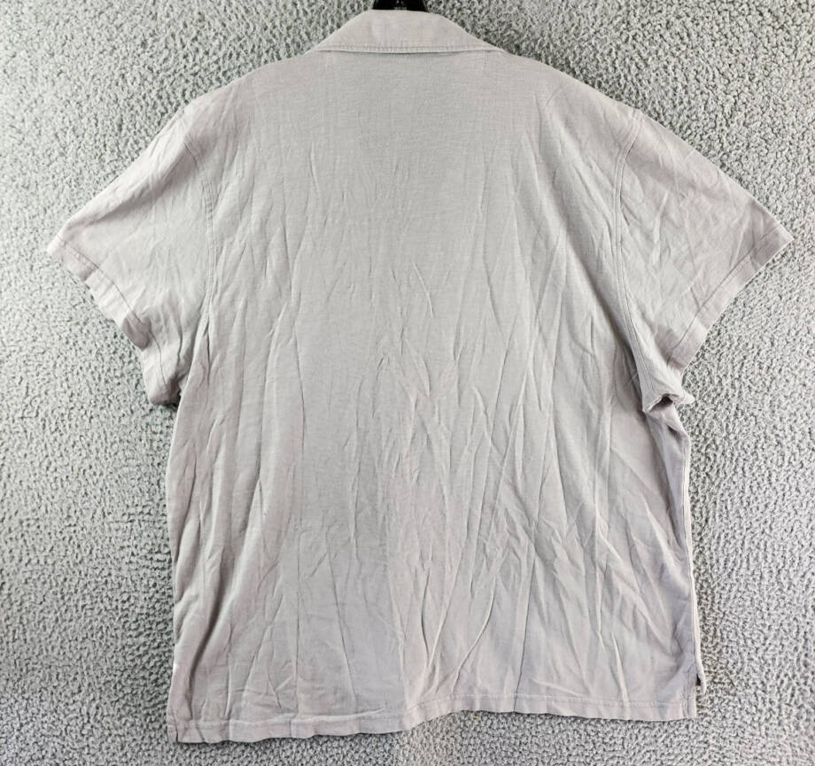 The Men's Store at Bloomingdale's Slub Polo Shirt Men's XXL Gray Short Sleeve