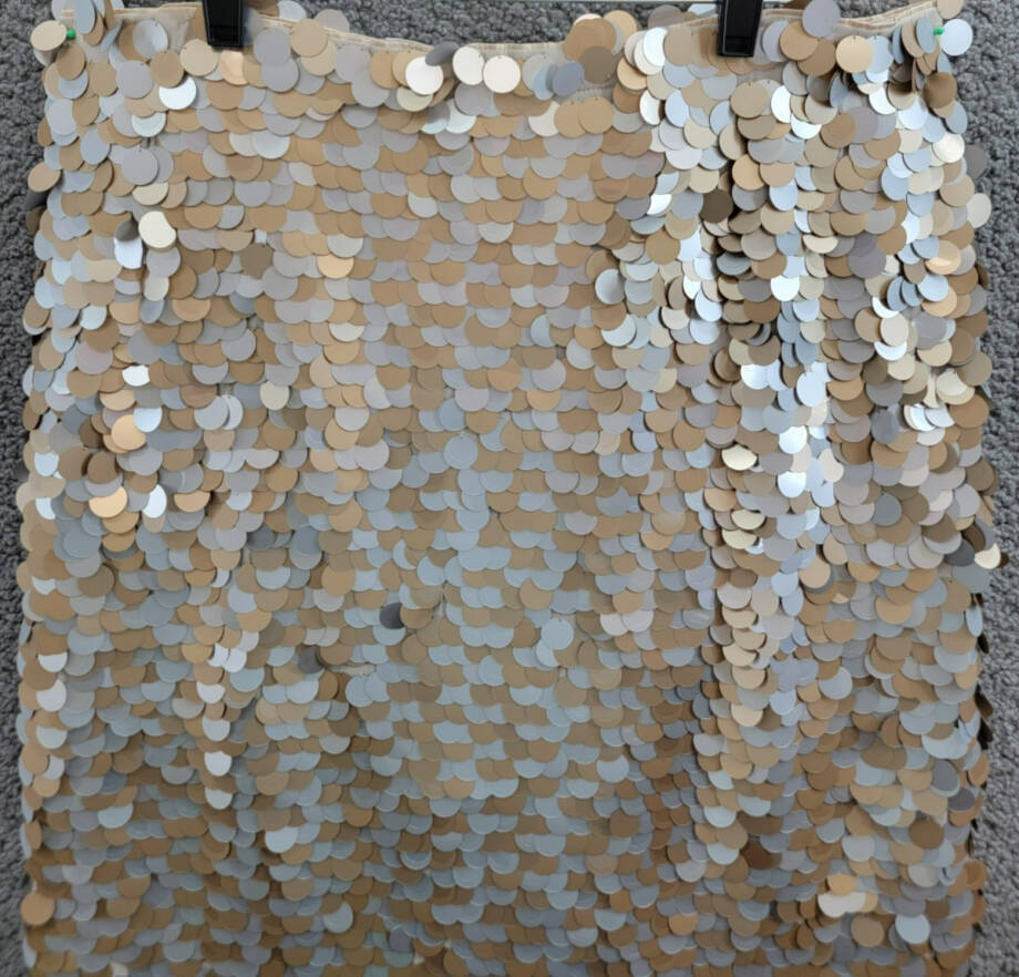 Lafayette 148 New York Embellished Pencil Skirt Women's XL Metallic Multi Zipped