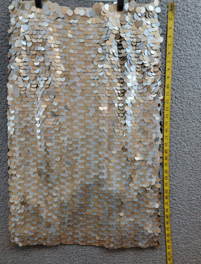 Lafayette 148 New York Embellished Pencil Skirt Women's XL Metallic Multi Zipped
