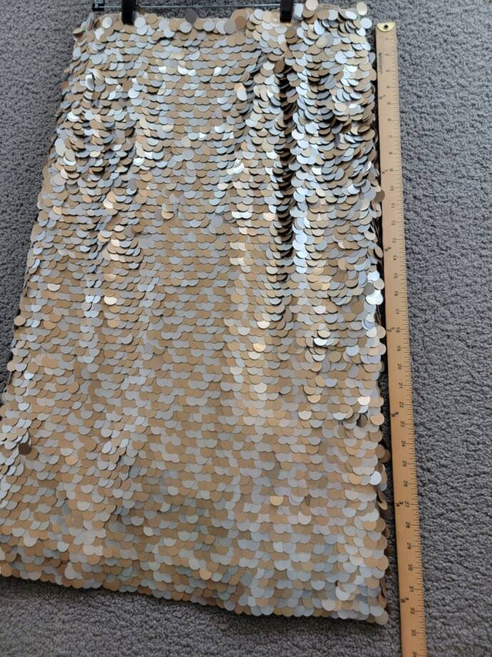 Lafayette 148 New York Embellished Pencil Skirt Women's XL Metallic Multi Zipped