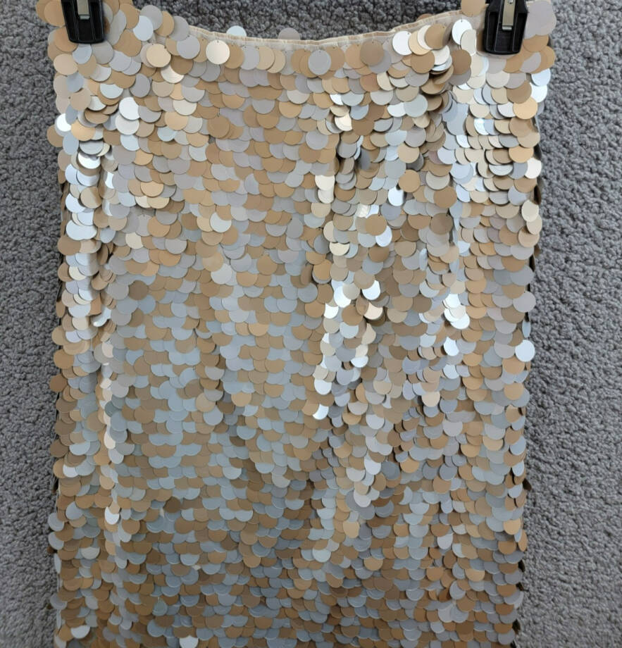 Lafayette 148 New York Embellished Pencil Skirt Women's S Metallic Multi Zipped