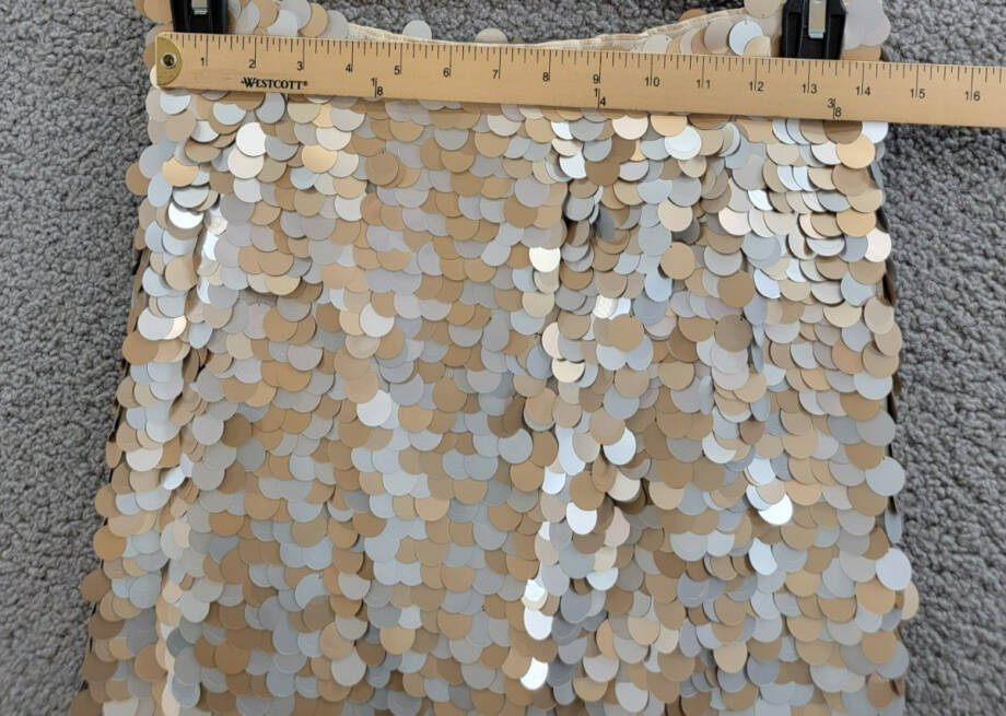 Lafayette 148 New York Embellished Pencil Skirt Women's S Metallic Multi Zipped