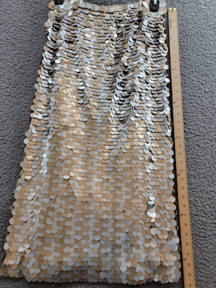 Lafayette 148 New York Embellished Pencil Skirt Women's S Metallic Multi Zipped
