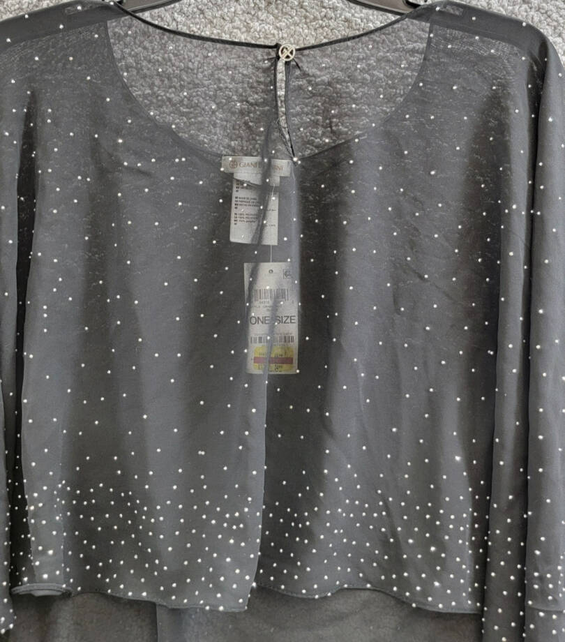 Giani Bernini Studded Evening Capelet Women's One Size Black Button Front