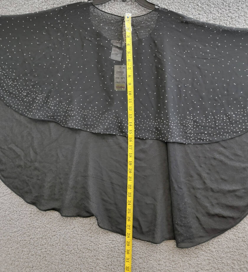 Giani Bernini Studded Evening Capelet Women's One Size Black Button Front