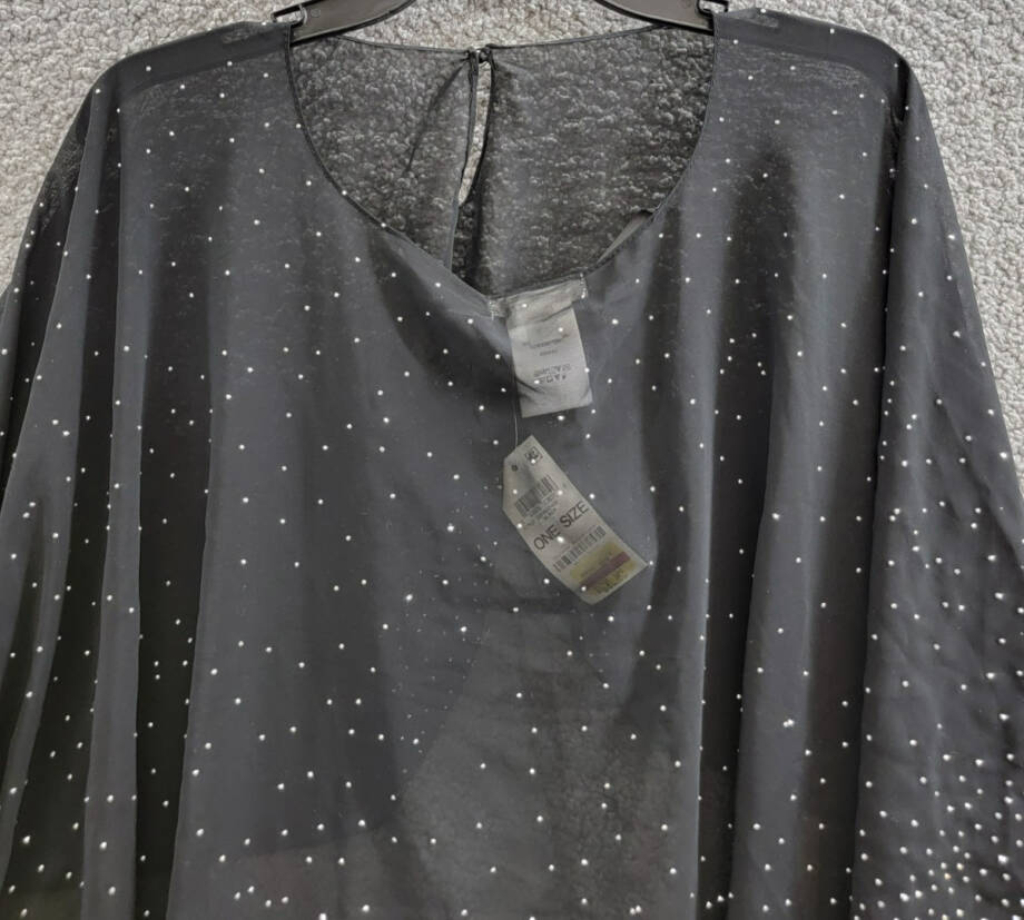 Giani Bernini Studded Evening Capelet Women's One Size Black Button Front
