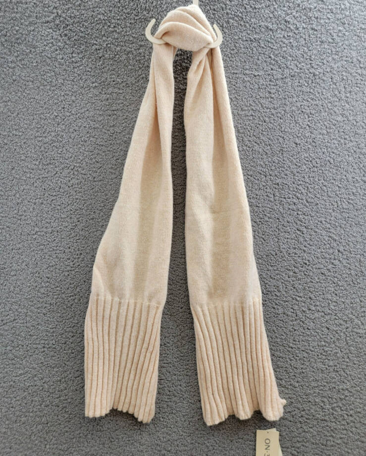 On 34th Wide-Ribbed Knit Convertible Scarf Women's One Size Oat Solid