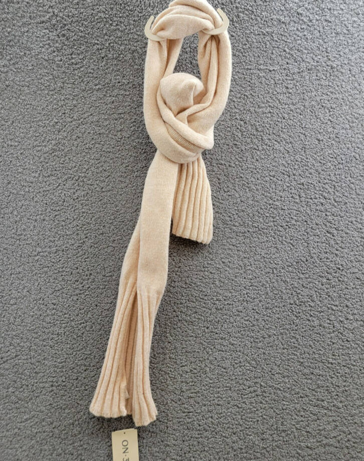 On 34th Wide-Ribbed Knit Convertible Scarf Women's One Size Oat Solid