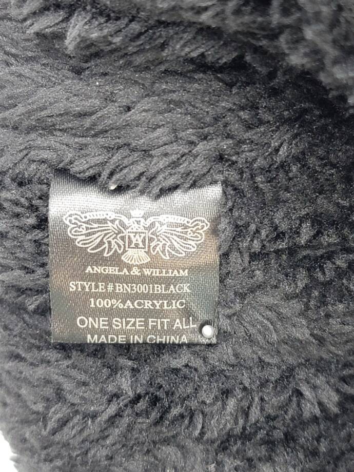 Angela & William Cable Pom Sherpa Lining Beanie Women's OSFA Black Solid Pull On