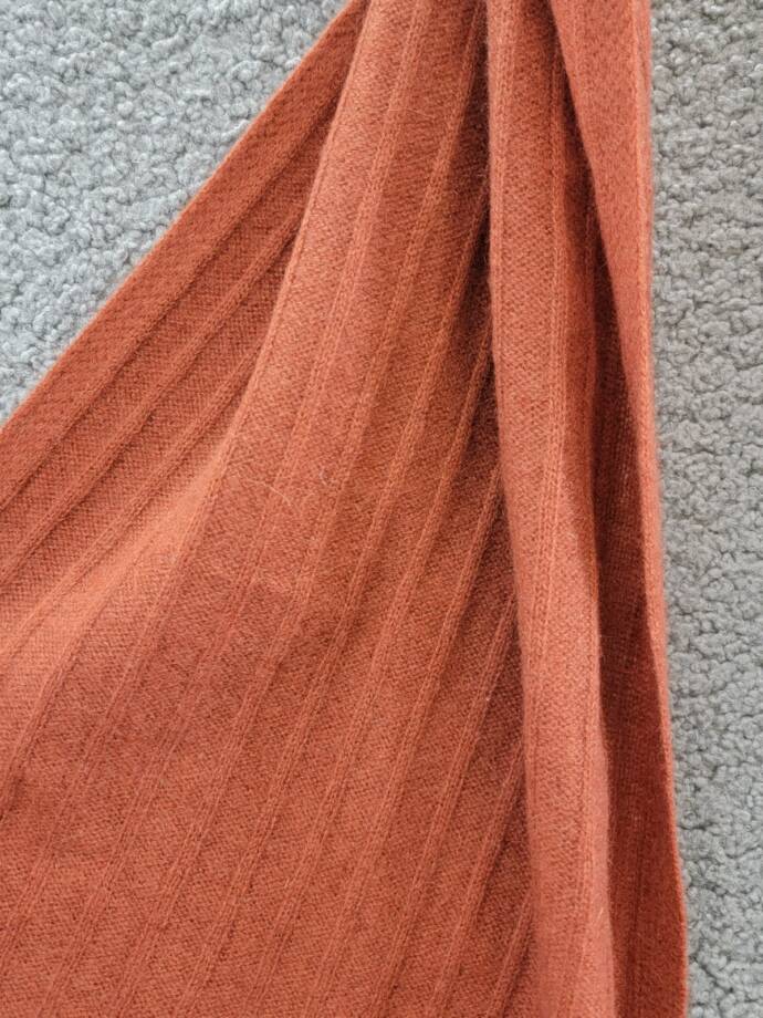 Charter Club Ribbed 100% Cashmere Scarf Women's One Size Bronze Pecan