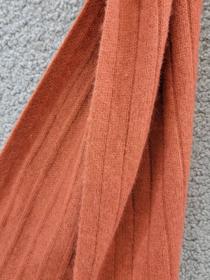 Charter Club Ribbed 100% Cashmere Scarf Women's One Size Bronze Pecan