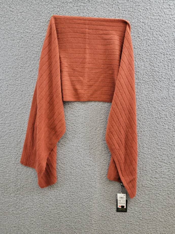 Charter Club Ribbed 100% Cashmere Scarf Women's One Size Bronze Pecan