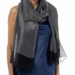 Giani Bernini Sheer Organza Silk Blend Evening Wrap Women's One Size Black