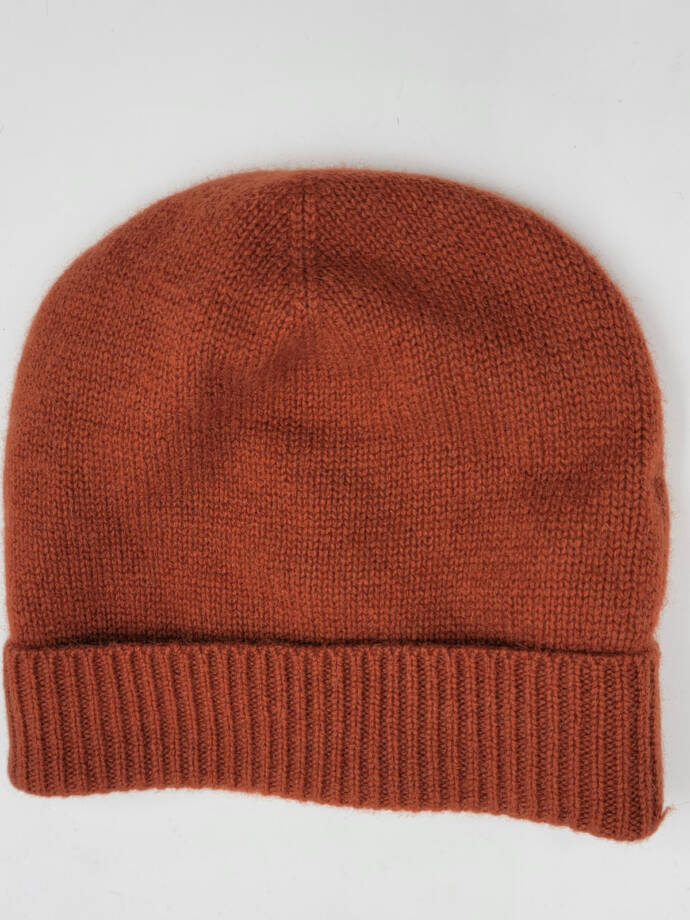 Charter Club 100% Cashmere Cuffed Beanie Women's One Size Bronze Pecan