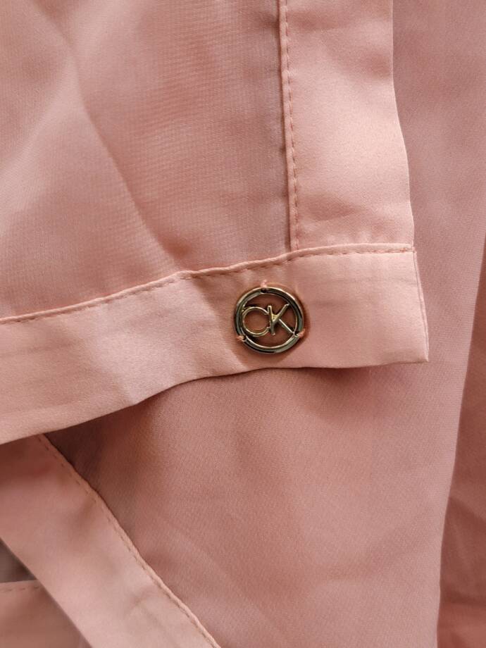 Calvin Klein Elegant Satin-Trim Chiffon Evening Wrap Womens One Size Desert Rose