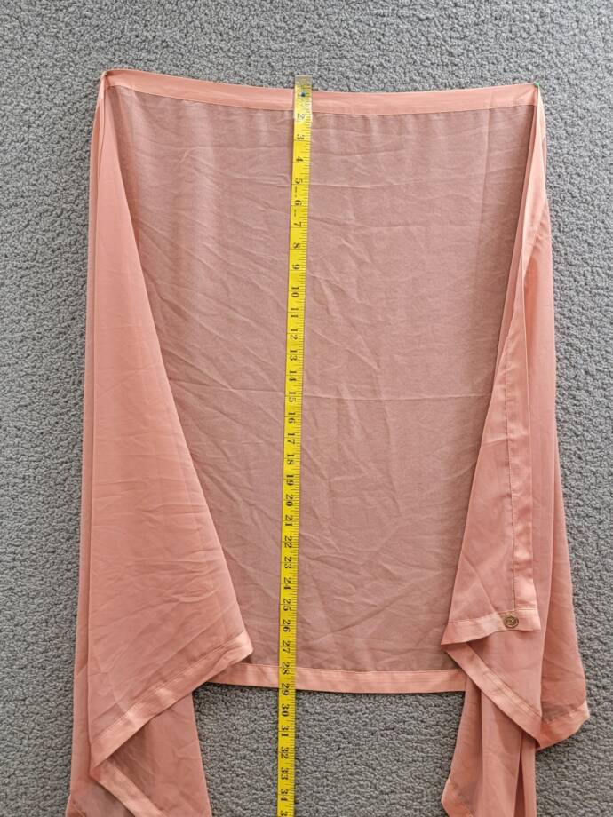 Calvin Klein Elegant Satin-Trim Chiffon Evening Wrap Womens One Size Desert Rose